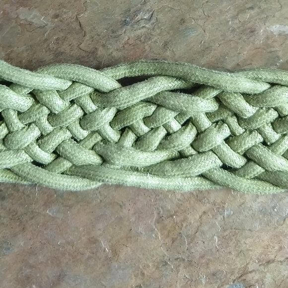 nwt FOSSIL woven green fabric belt S - Picture 4 of 6